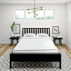 Letto matrimoniale moderno Plank and Beam con testiera a doghe