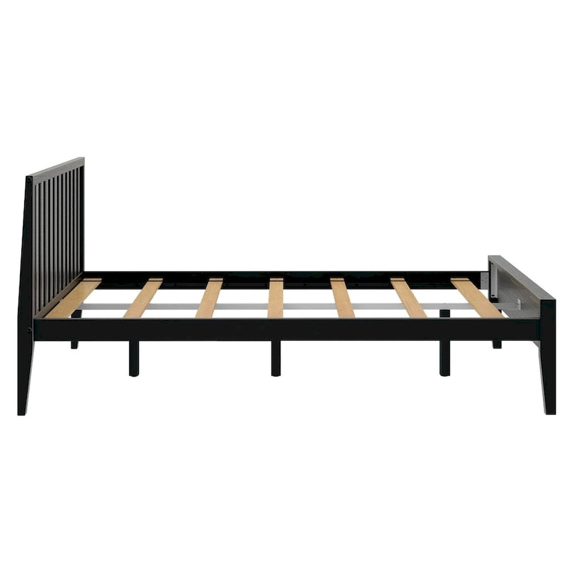 Letto matrimoniale moderno Plank and Beam con testiera a doghe