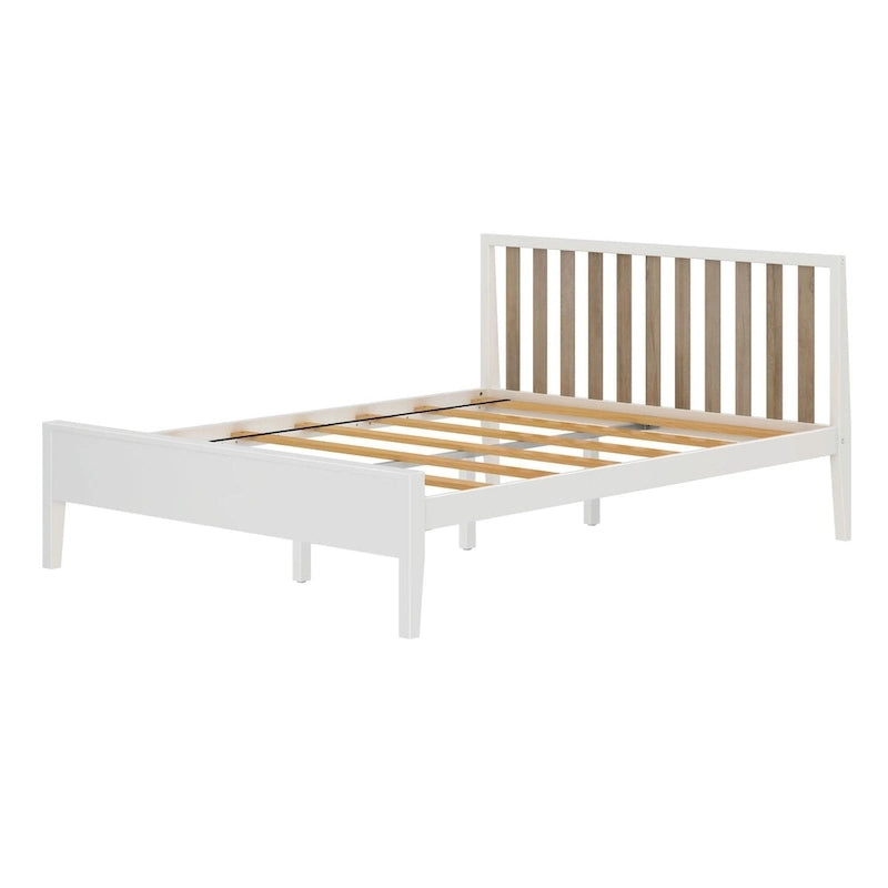 Letto matrimoniale moderno Plank and Beam con testiera a doghe