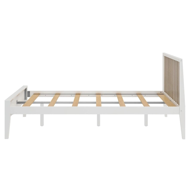 Letto matrimoniale moderno Plank and Beam con testiera a doghe