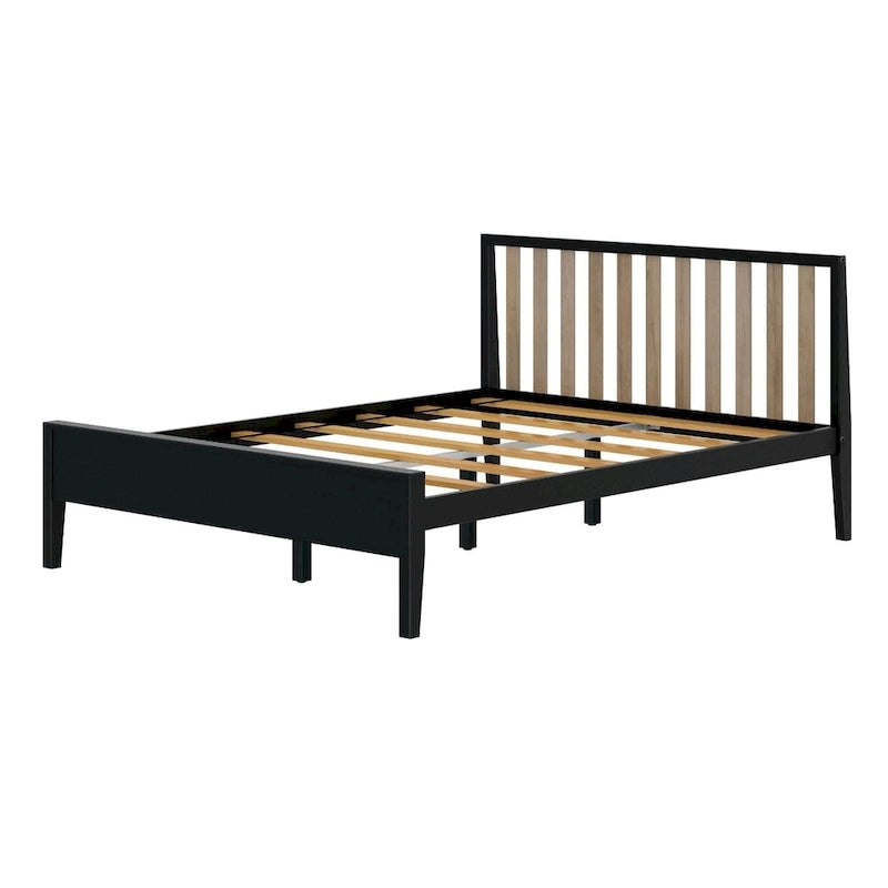 Letto matrimoniale moderno Plank and Beam con testiera a doghe