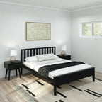 Letto matrimoniale moderno Plank and Beam con testiera a doghe