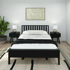Letto matrimoniale moderno Plank and Beam con testiera a doghe