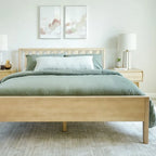 Letto matrimoniale moderno Plank and Beam con testiera a doghe