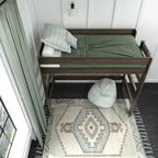 Max and Lily Farmhouse Twin-Size High Loft Bed