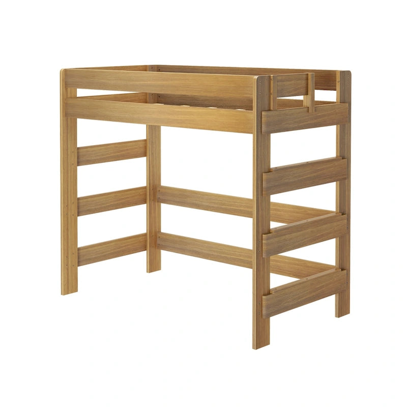 Letto a soppalco alto per bambini Driftwood / Barnwood Brown Farmhouse – Per 1 bambino