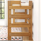 Letto a soppalco alto per bambini Driftwood / Barnwood Brown Farmhouse – Per 1 bambino
