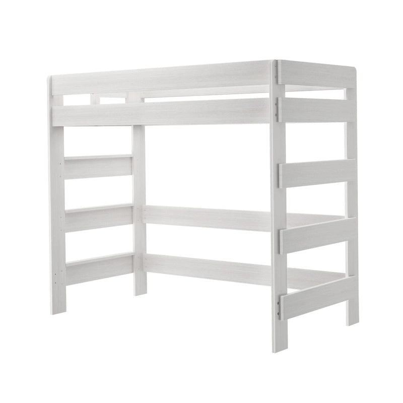 Letto a soppalco alto per bambini Driftwood / Barnwood Brown Farmhouse – Per 1 bambino
