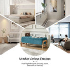 Panca contenitore imbottita, seduta trapuntata, gambe in legno massello – Tan / Marrone / Nero / Avorio / Turchese / Cioccolato / Grigio / Tortora, 1 posto