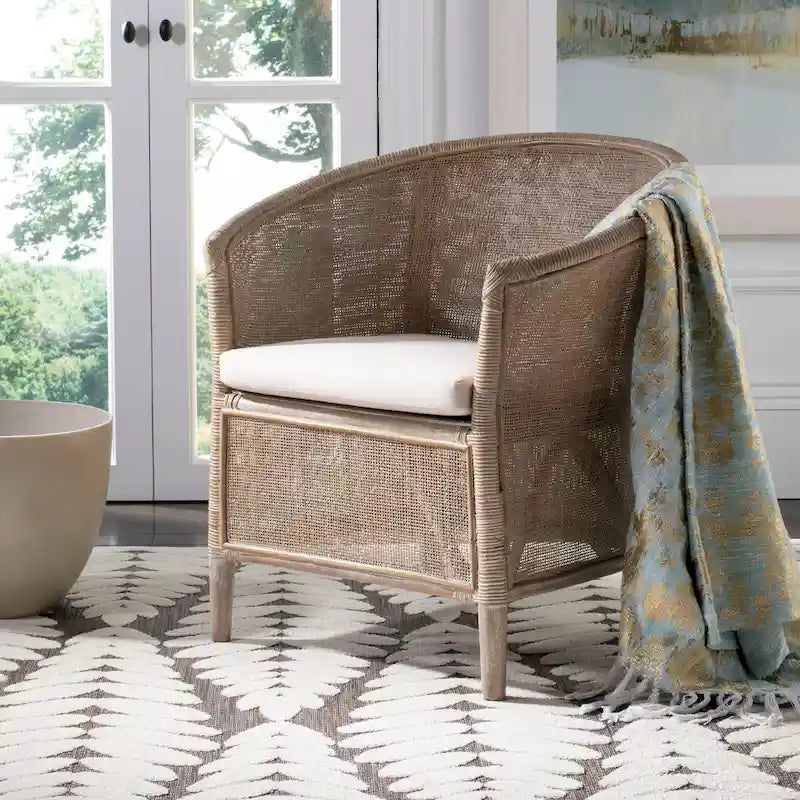 SAFAVIEH Poltrona in Rattan Basilina Lavata - 31.5 x 29.9 x 25.6 - 30Lx26Px32A