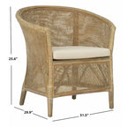 SAFAVIEH Poltrona in Rattan Basilina Lavata - 31.5 x 29.9 x 25.6 - 30Lx26Px32A