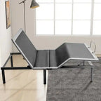 Base Letto Regolabile Nera, Inclinazione Testa e Piedi, Telecomando Wireless, Per 1–2 Persone