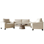 Set da salotto CraftPorch a 3 pezzi in lino imbottito, stile semplice