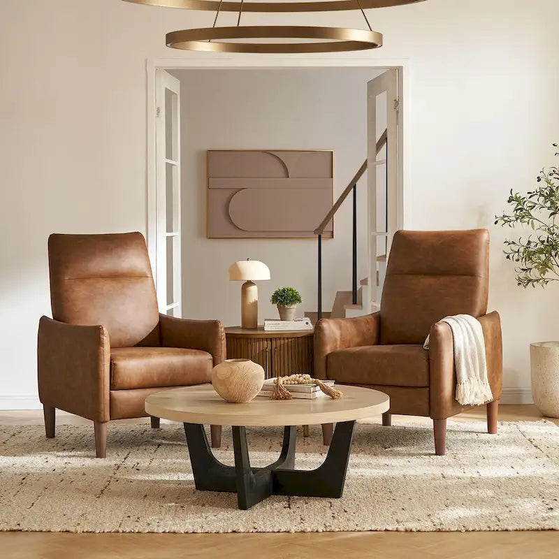 Poltrona Reclinabile Push-Back, Tortora / Marrone Pecan / Verde Oliva, Posto Singolo