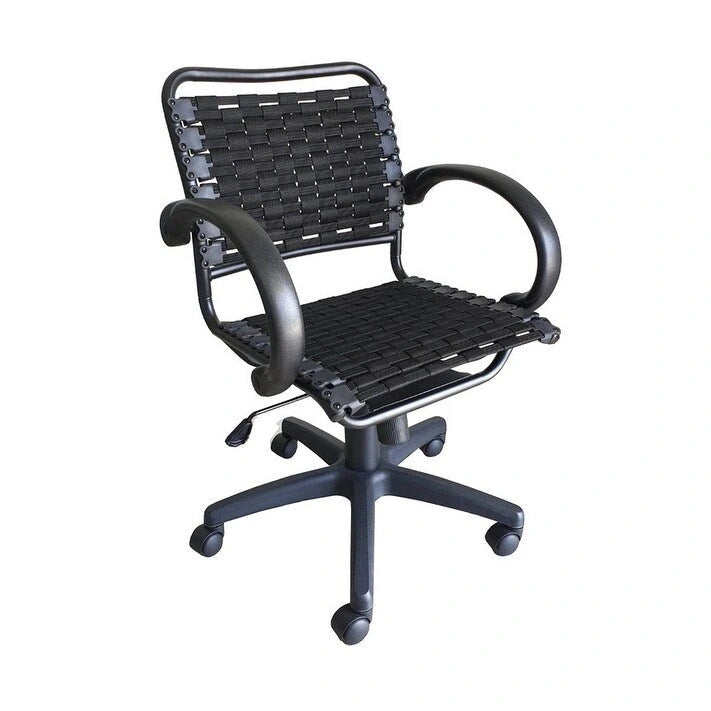 Sedia da ufficio Bungee nera con braccioli, monoposto