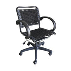 Sedia da ufficio Bungee nera con braccioli, monoposto