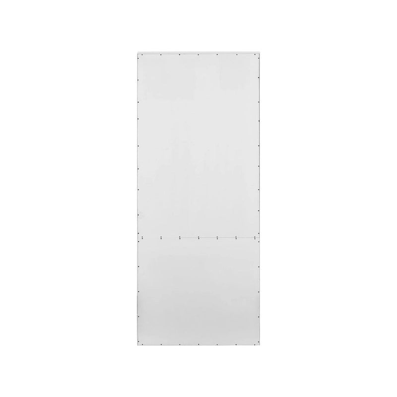 Libreria bassa con ante finitura legno bianco, singola, completamente assemblata
