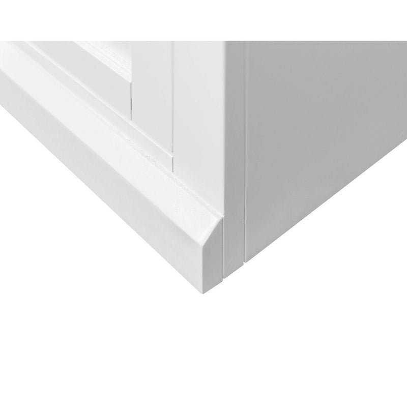 Libreria bassa con ante finitura legno bianco, singola, completamente assemblata