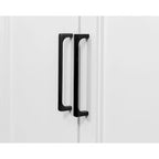 Libreria bassa con ante finitura legno bianco, singola, completamente assemblata