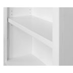 Libreria bassa con ante finitura legno bianco, singola, completamente assemblata