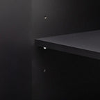 Credenza con ante in lino beige/nero, 2 opzioni di colore, utilizzo singolo