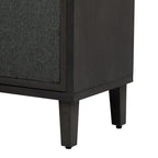 Credenza con ante in lino beige/nero, 2 opzioni di colore, utilizzo singolo