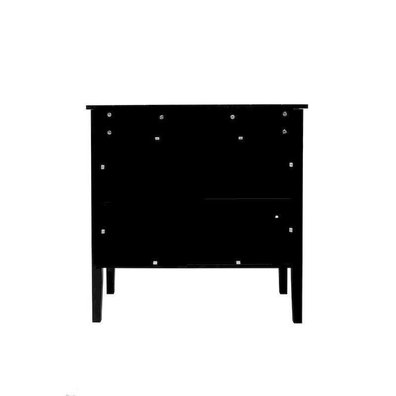 Credenza a 2 ante Nera / Grigia con Scaffali Regolabili, Stile Vintage