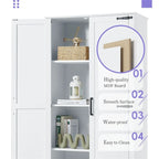 Mobile Alto Contenitore Bianco – 2 Ante e 1 Cassetto, Autoportante