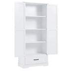 Mobile Alto Contenitore Bianco – 2 Ante e 1 Cassetto, Autoportante