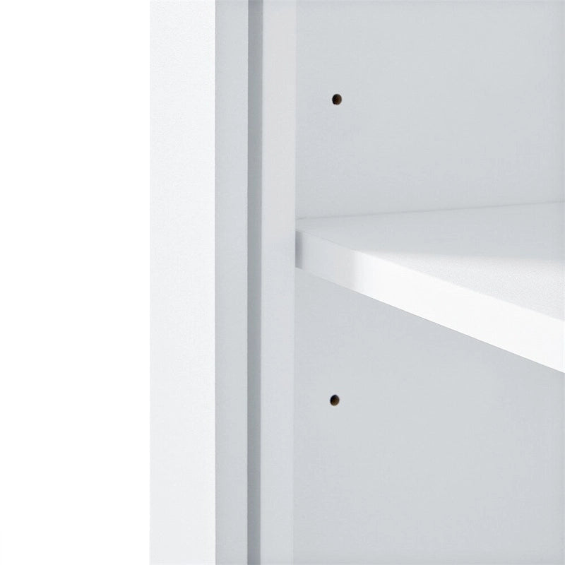 Mobile Alto Contenitore Bianco – 2 Ante e 1 Cassetto, Autoportante