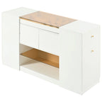 Cassettiera da trucco a un posto con piano in vetro bianco crema e 6 cassetti